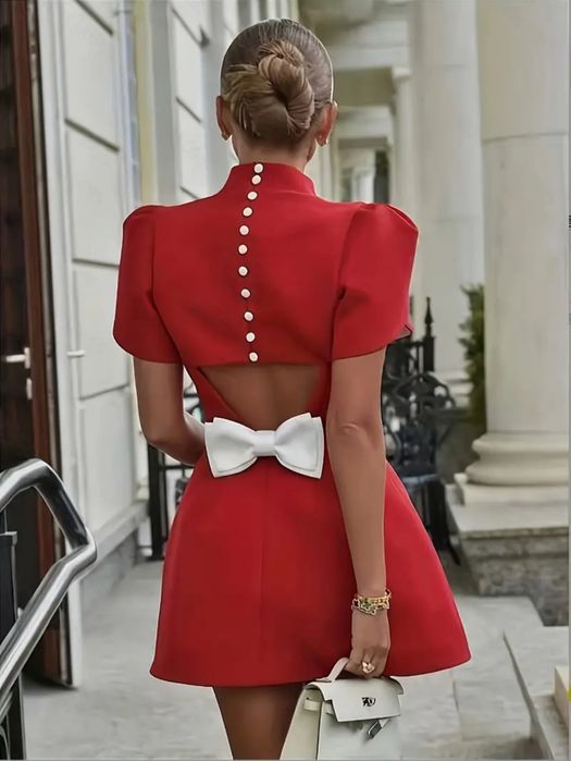 Елегантна красная міні сукня для дівчат , дуже стильна