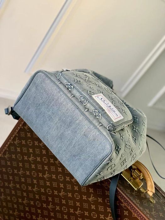 LOUIS VUITTON MONTSOURIS джинсовый рюкзак мужской унисекс портфель