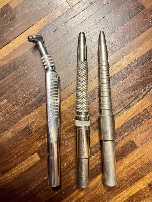 Stare narzędzia stomatologiczne 3x końcówki pneumatyczne Atomic