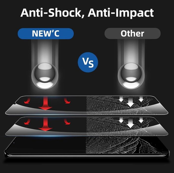 NEW'C 2 sztuki Szkło dla Samsung Galaxy S21 Plus / S21+ 5G