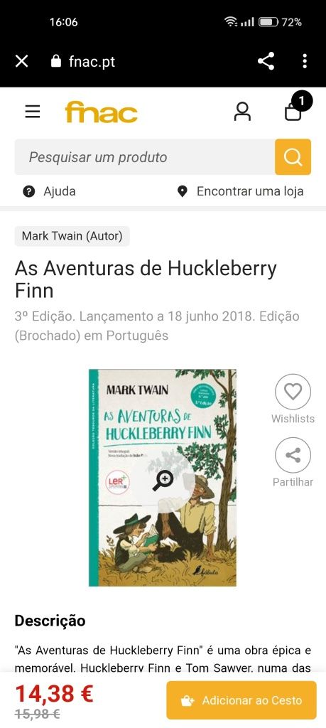 Mark Twain As Aventuras de Huckleberry Finn NOVO