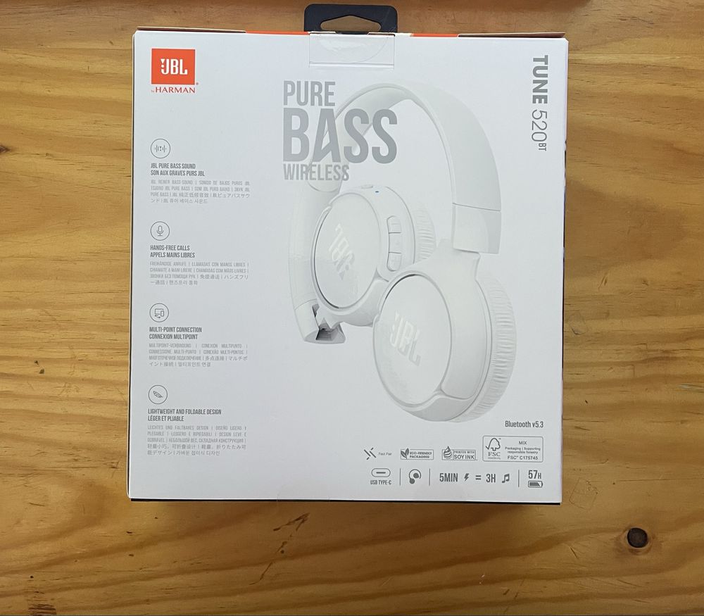 Fones da JBL 520 BT Brancos