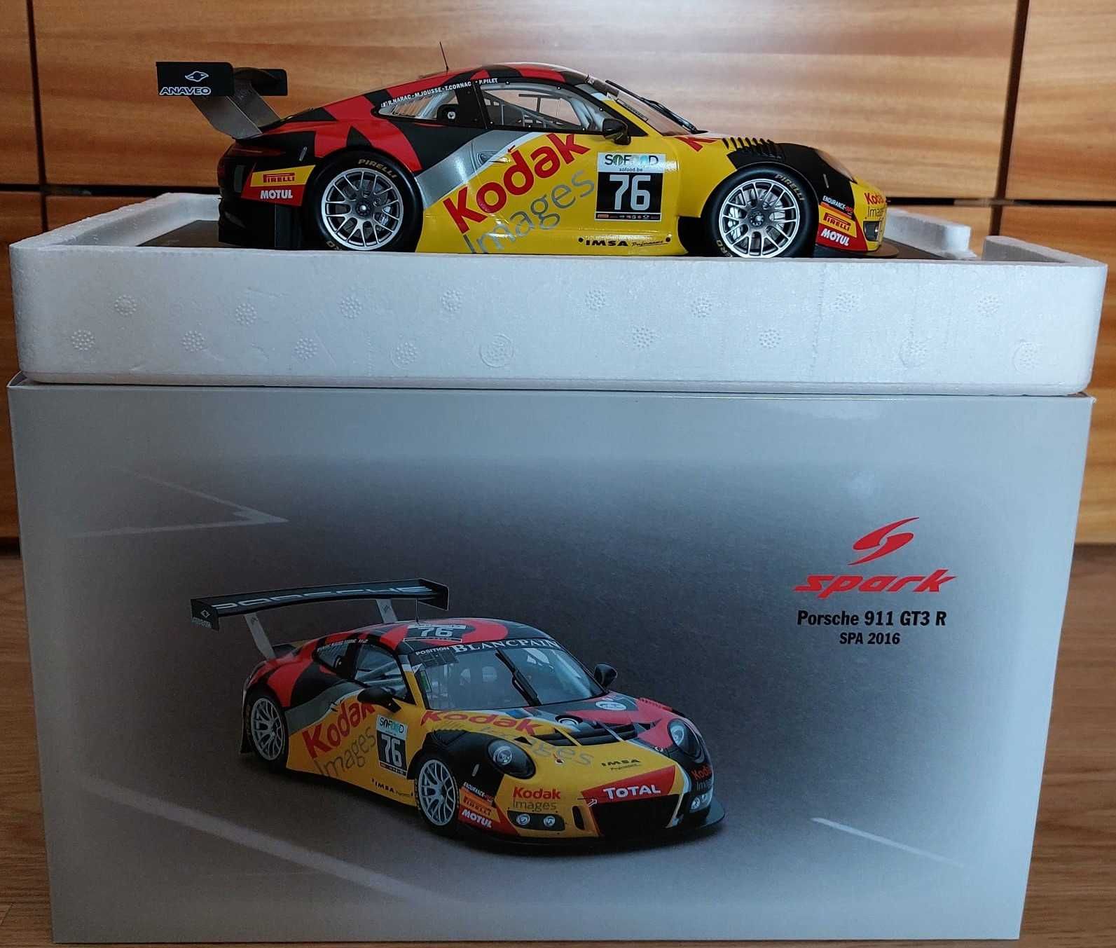 Porsche 991 991 GT3 R #76 Kodak 24h Spa Kodak 2016 SPARK 1:18