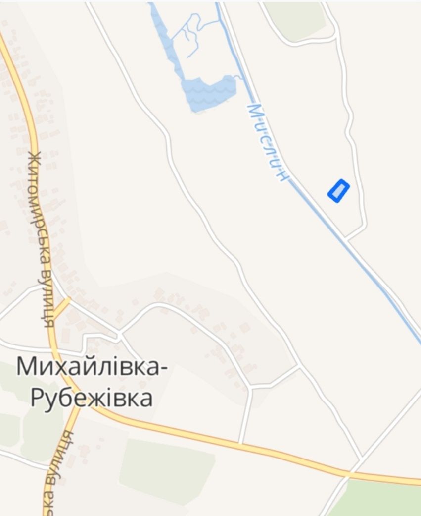 Продам ділянку 8.55 сот. біля річки. Михайлівка-Рубежівка в бік Ірпеня