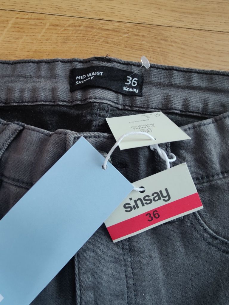 Nowe niższa cena rurki jeansy Sinsay 36 S skinny