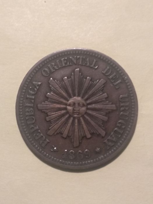 2 centésimos 1869 do Uruguai