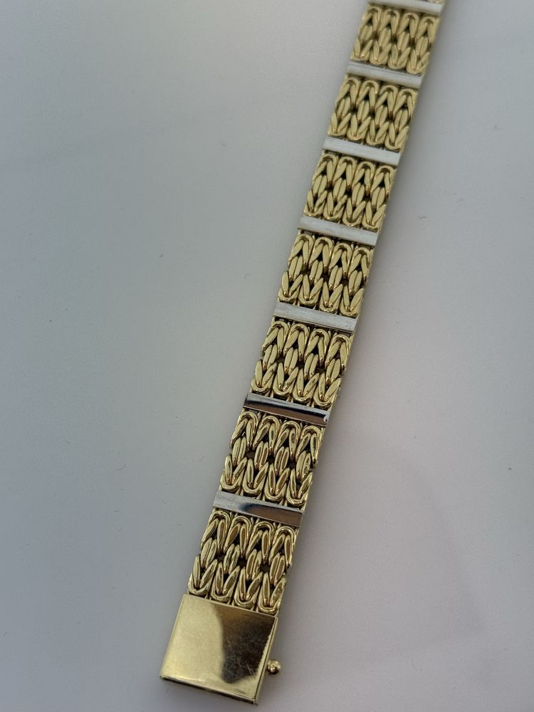 Złota bransoletka splot Krolewski,pr.585 Nowa(8018)