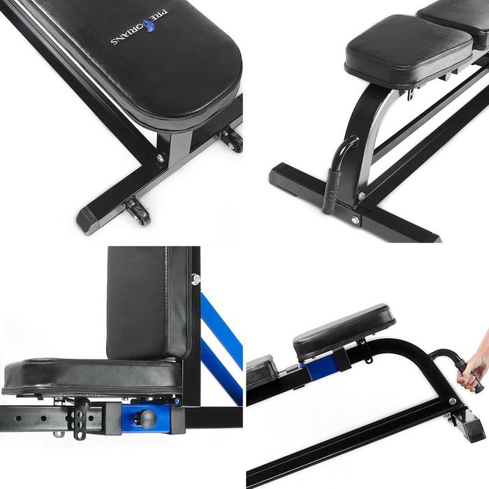 Ławeczka treningowa stojaki gryf hantle - zestaw do ćwiczeń 100kg