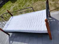 łóżko drewniane metalowe 100 x 200