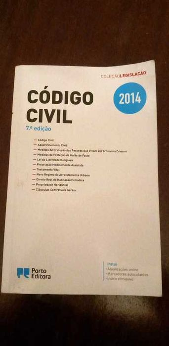 Código civil Portugal Porto Editora Livro