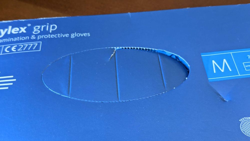 Рукавички нітрилові Nitrylex Grip M (7-8)