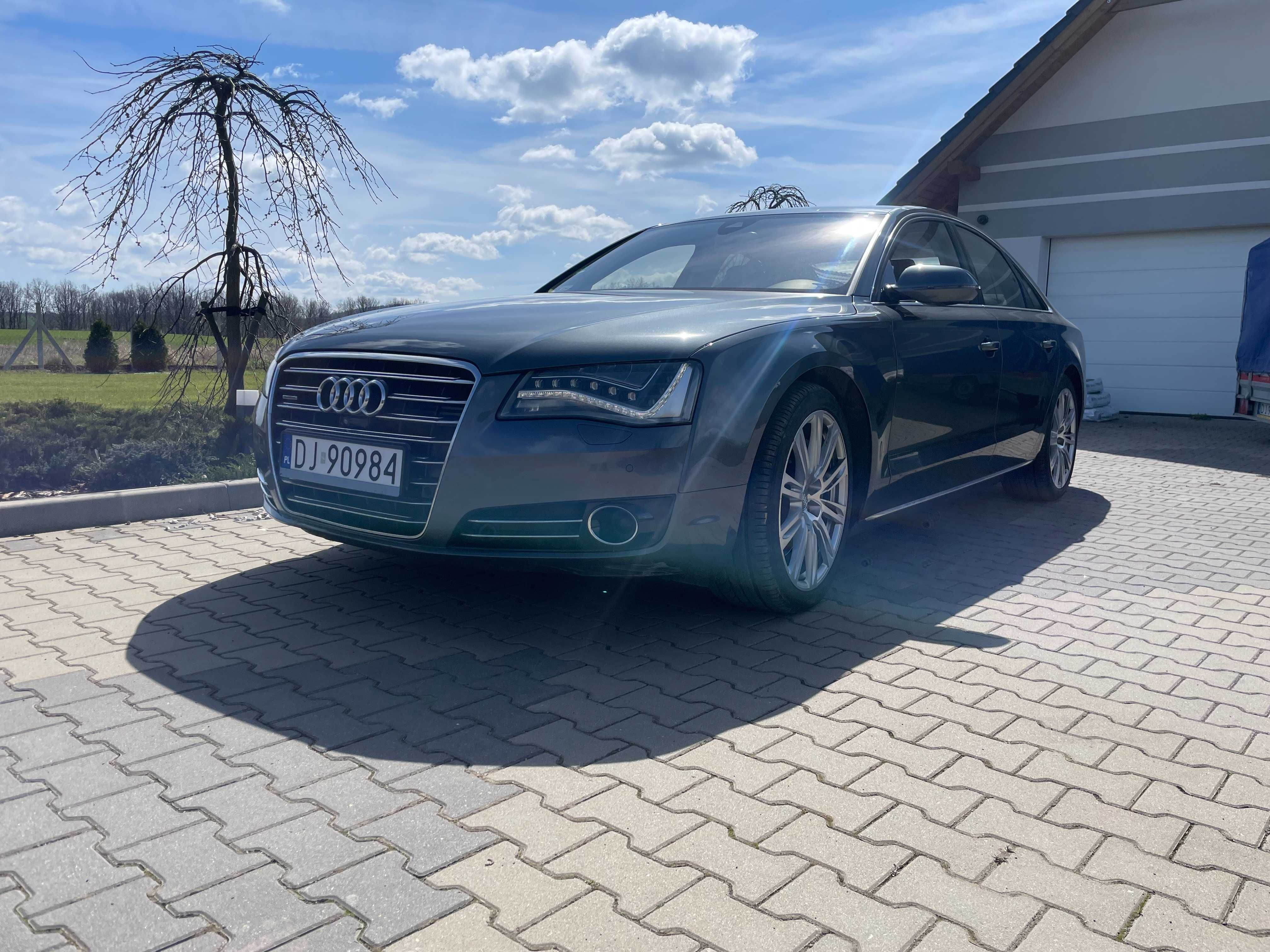 Audi A8 4,2 TDi quattro, Pneumatyka, Bang&Olufsen, Masaże, Domyk, Hak