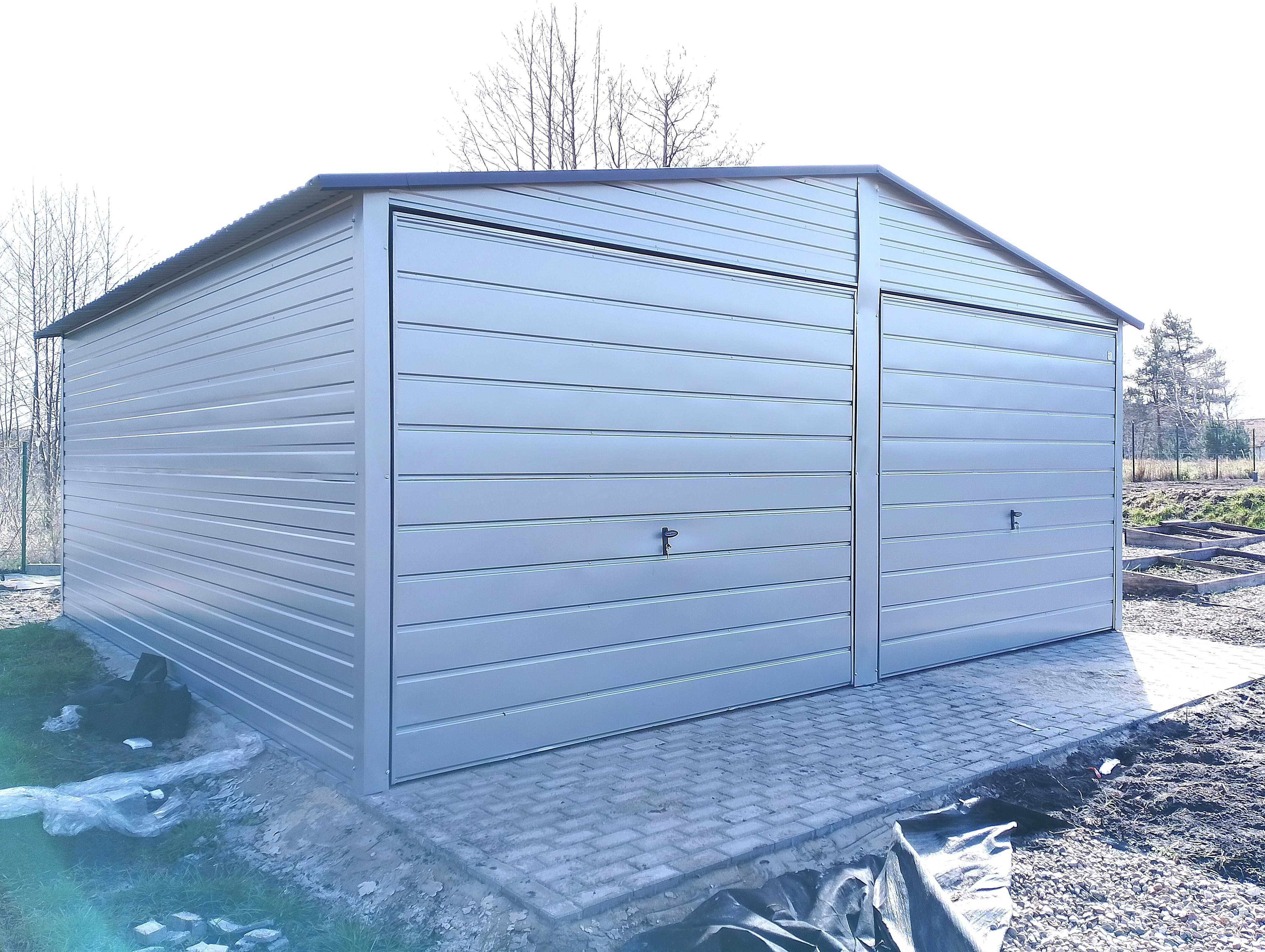 Garaż blaszany antracyt , 6x5,8 - 35m2 Blaszak, +okno, drzwi, PROMOCJA