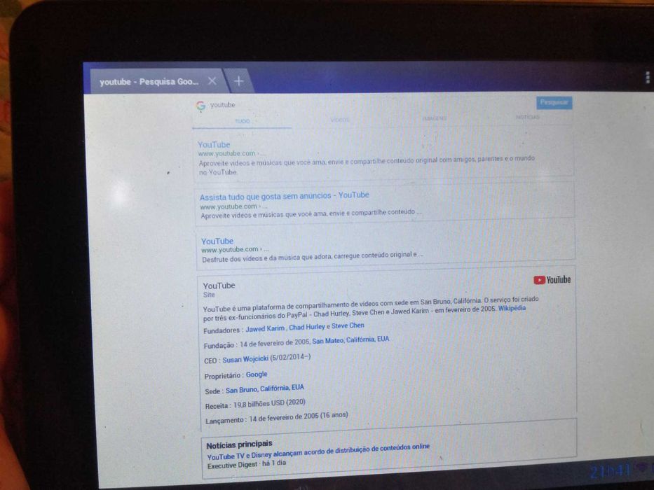Tablet Storex 4gb de 8 polegadas usado