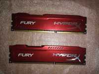 HyperX 2x4gb ddr3 1600MHz CL10 Fury Red
