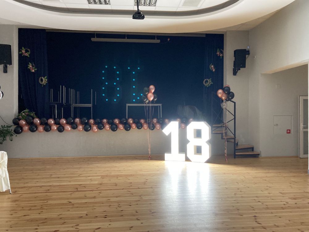 Duża Cyfra Led 18 - extra dekoracja na imprezę - wynajem Płock