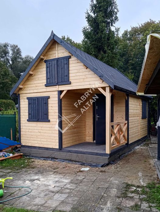 Domek drewniany, letniskowy, domki, ogrodowy, 4x6 FOX II