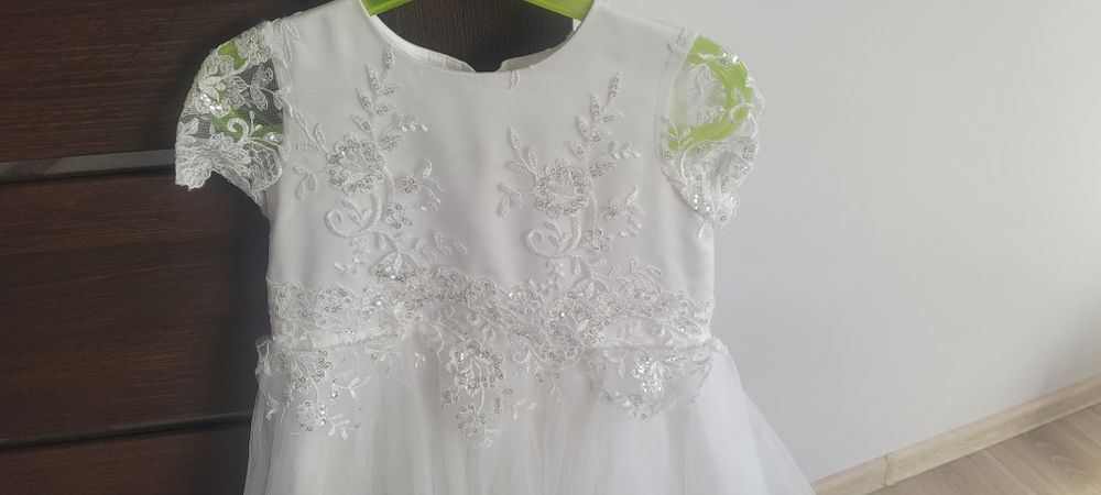 Suknia tiulowa koronka dziewczynka 3-5 lat
