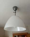 Szklana lampa sufitowa biało-szara Ikea