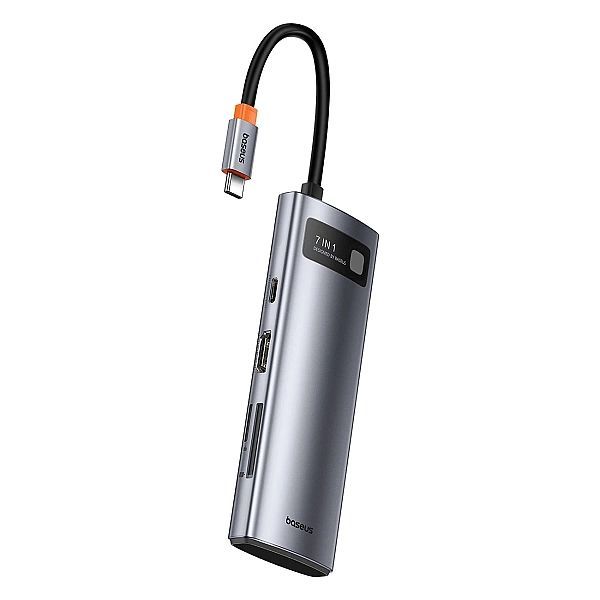Hub 7w1 Baseus Metal Gleam Series Usb-c do Usb-c Pd / 3x Usb-a / Hdmi