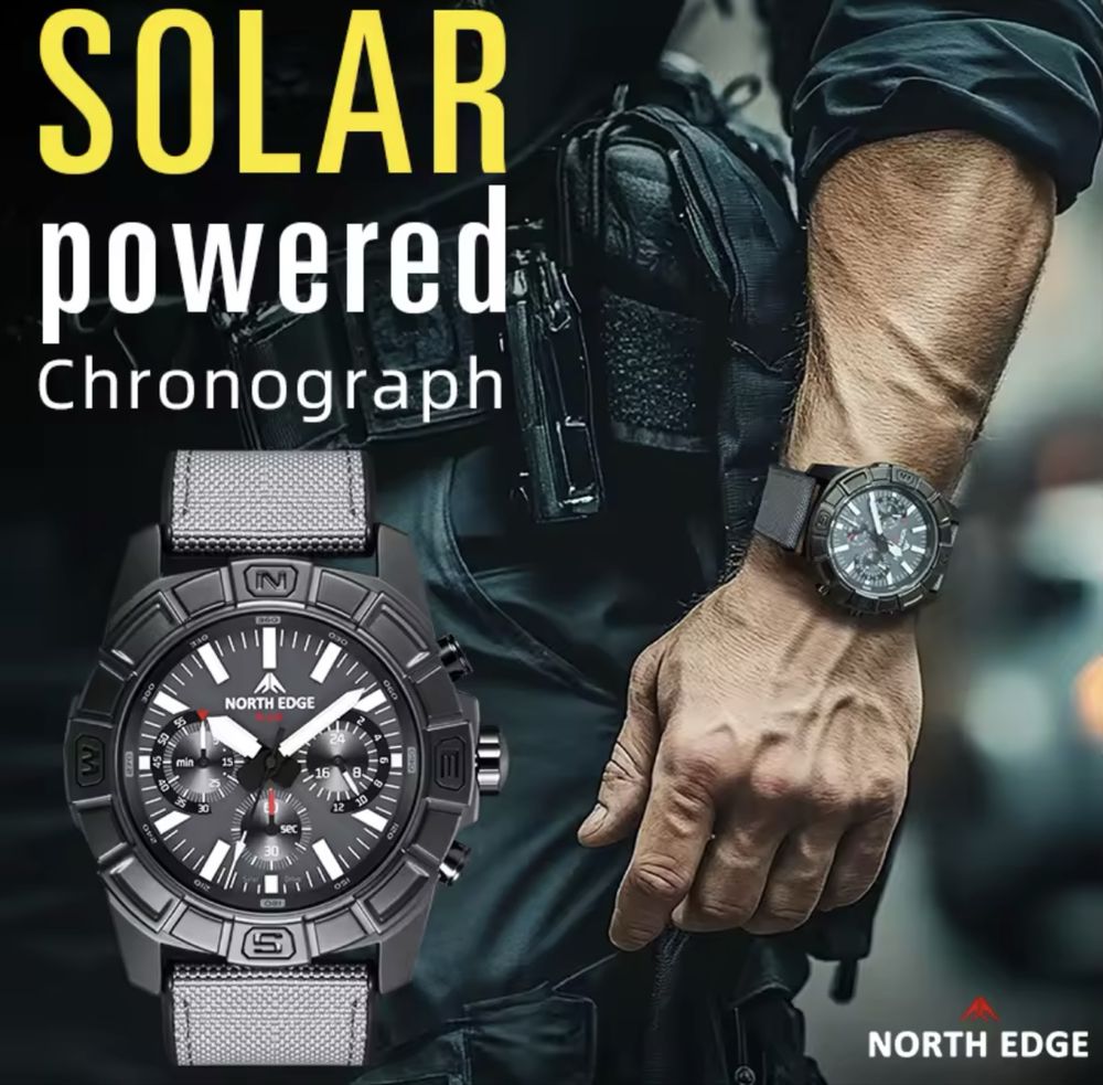 Чоловічий годинник North Edge BLAZE solar power