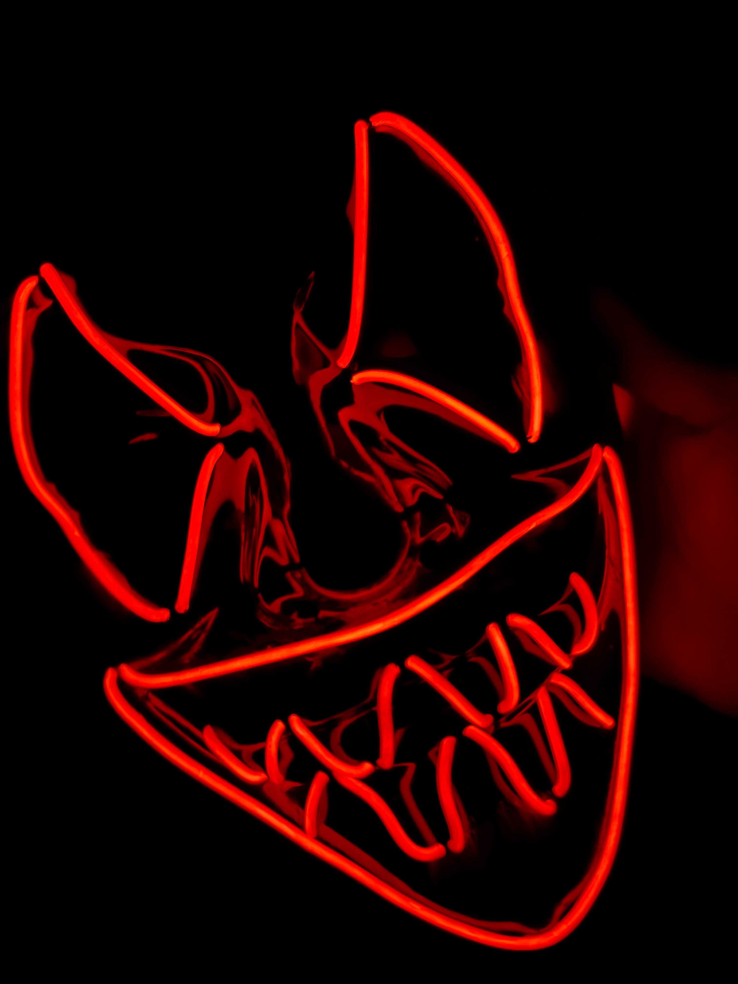 Máscara nova Halloween/Carnaval LED