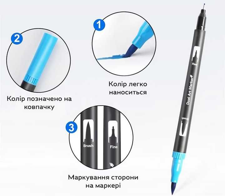 Детский набор двухсторонних маркеров для рисования 80 шт в кейс АКЦИЯ
