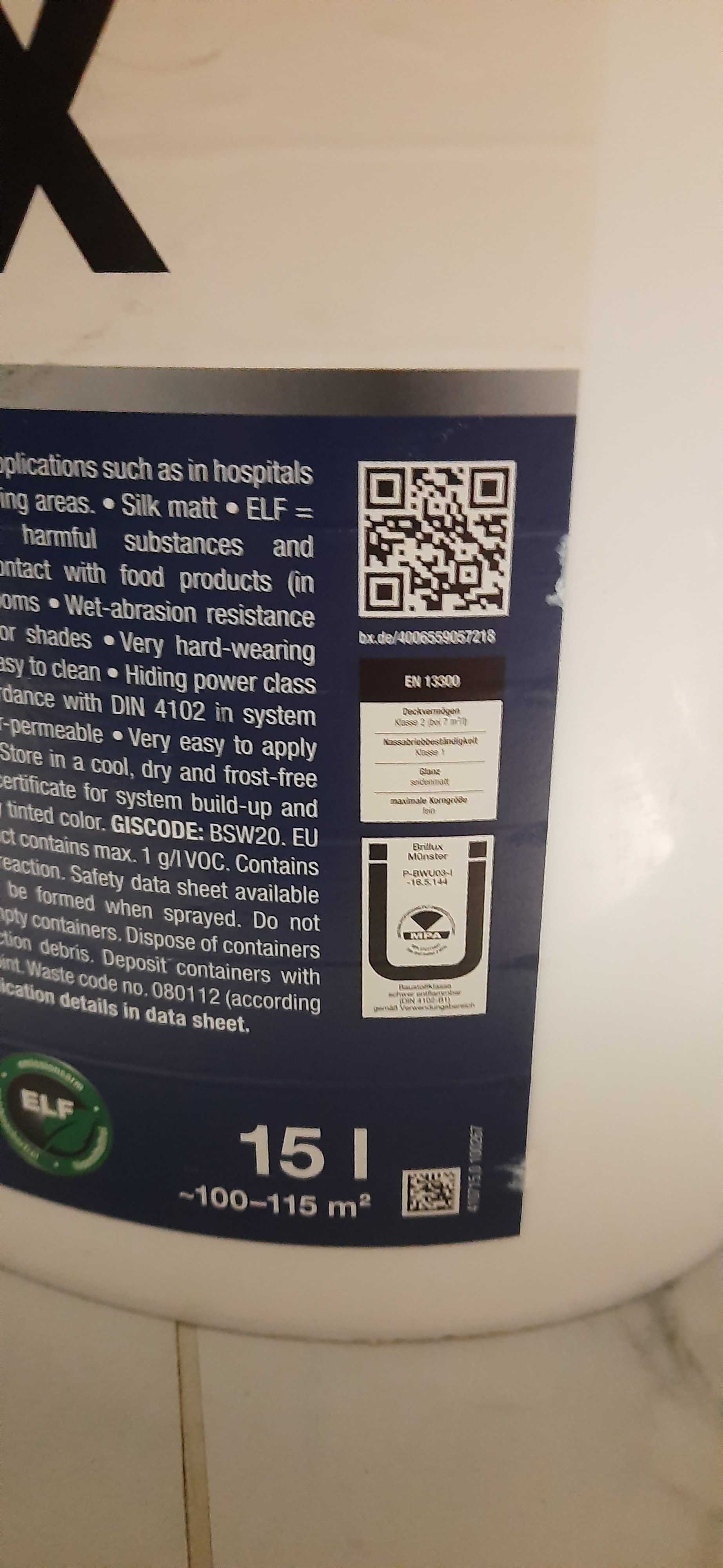 Farba Brillux Sensocryl 267 biała 15L