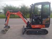 Wynajem minikoparki Kubota kx18-4 . 3lyzki w zestawie . Transport