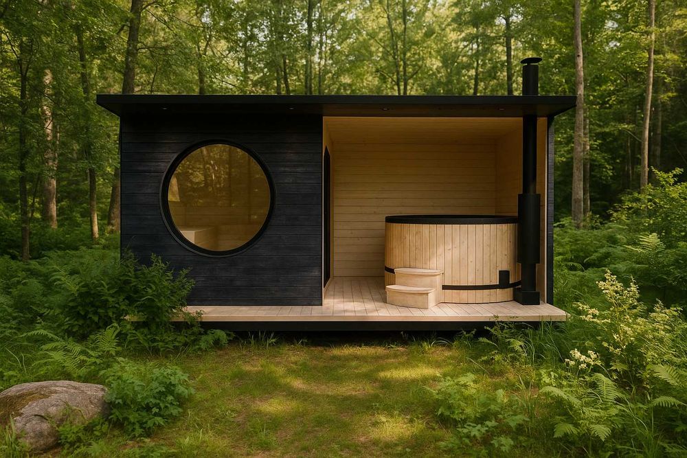 Sauna domek z tarasem pod balie PRODUCENT jakość AuraForest