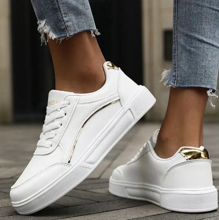 Стильные женские белые кеды 42 р, новые белые кроссовки