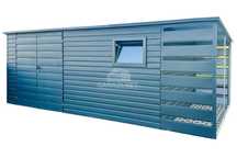 SCHOWEK DOMEK OGROODOWY 4,5X2M Wiata 1M Antracyt Dach Spad W Tył Gb479