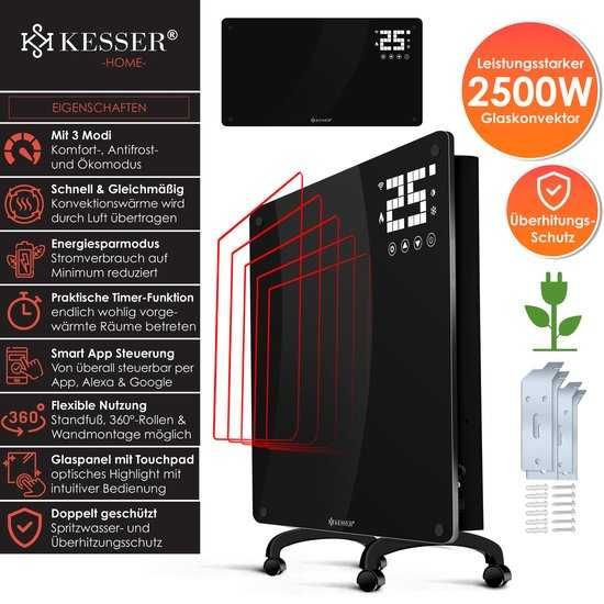 Grzejnik konwektorowy Kesser 2500 W czarny