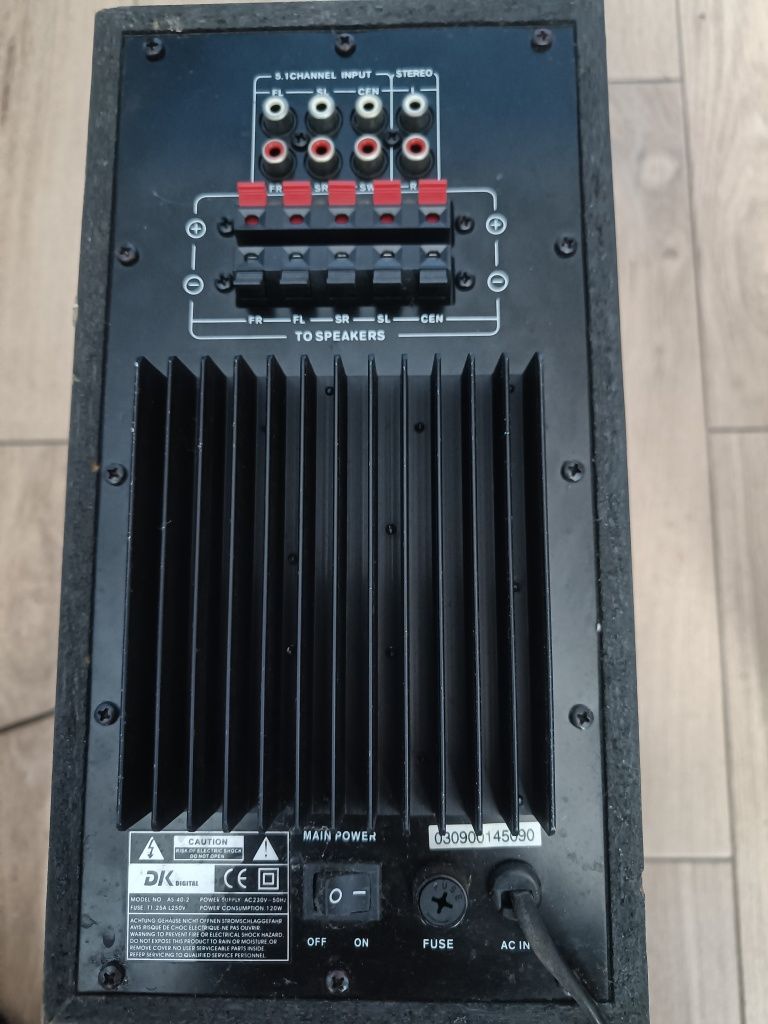 Subwoofer 120W DK Digital AS-40-2 do kina domowego 5.1