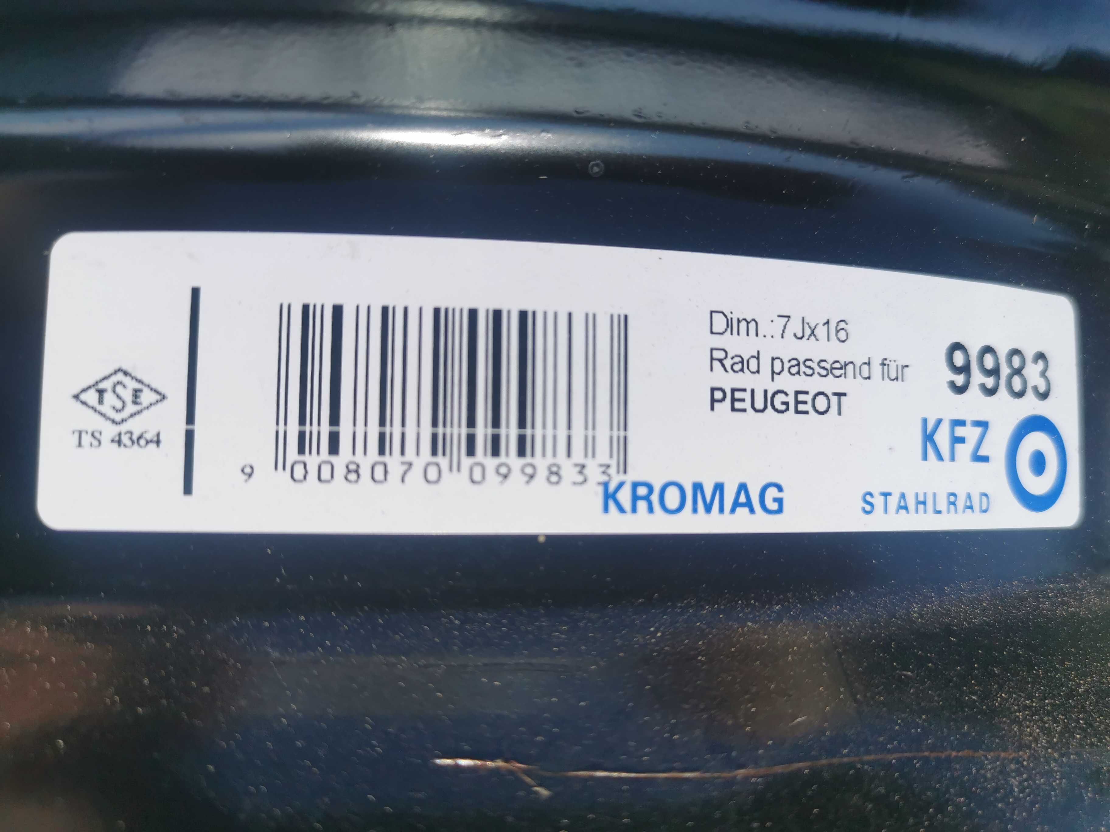4x felgi stalowe 7Jx16 Peugeot 508 607 Boxer Partner 5x108 ET47 nowe