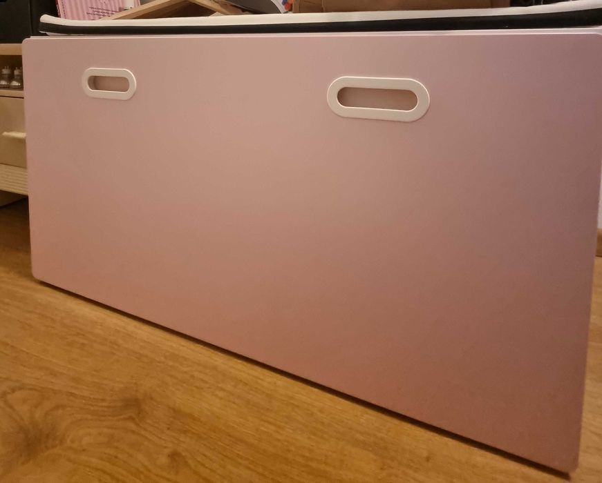 Ławka z pojemnikiem na zabawki IKEA różowa + poduszka GRATIS