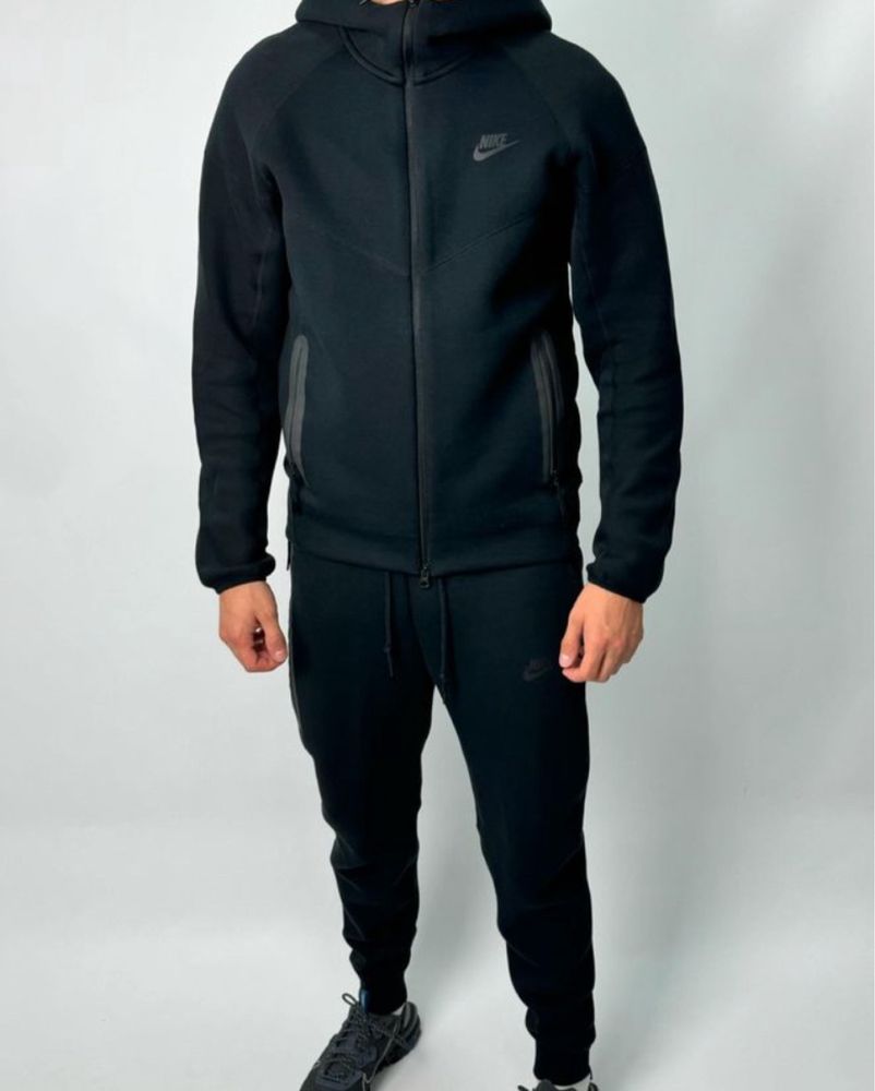 ОРИГІНАЛ | Костюм Nike Tech Fleece Black, теч флис кофта штаны