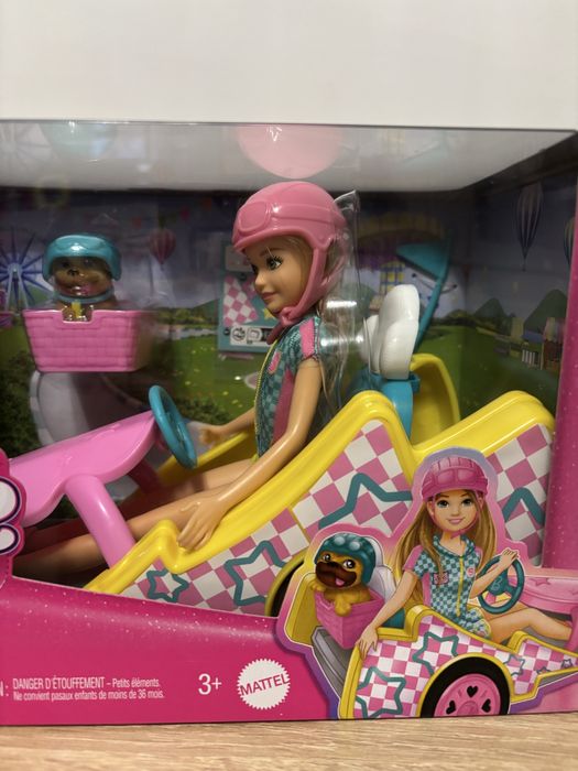 Lalka Barbie Gokart