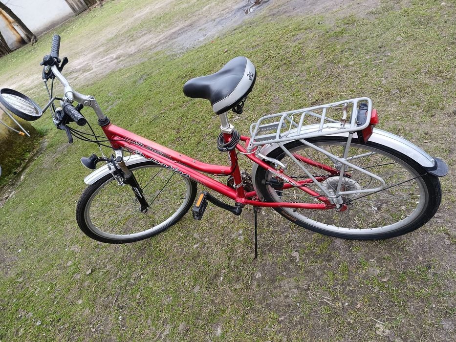 Rower miejski damski czerwony