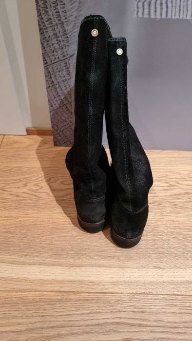 Сапоги замшевые DIESEL, размер 38, чорные