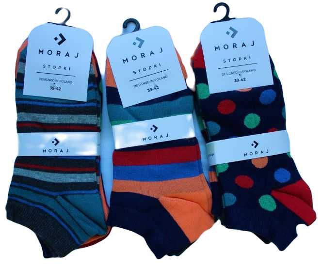 Skarpetki stopki unisex moraj bawełna r. 39-42 3pak