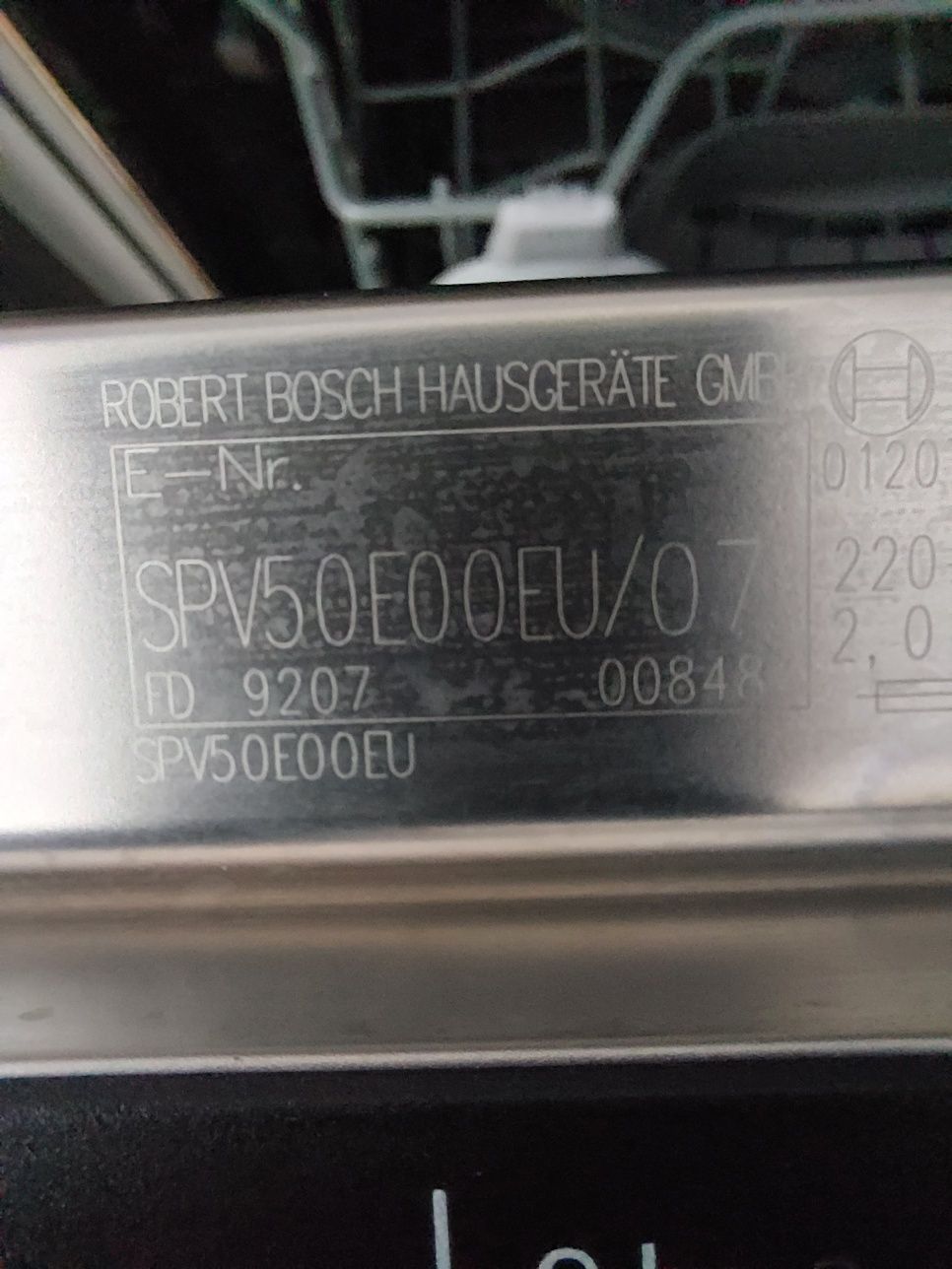 Części do zmywarki Bosch SPV50E00EU.