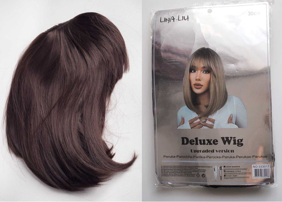 Peruka ciemny brązowy brunetka