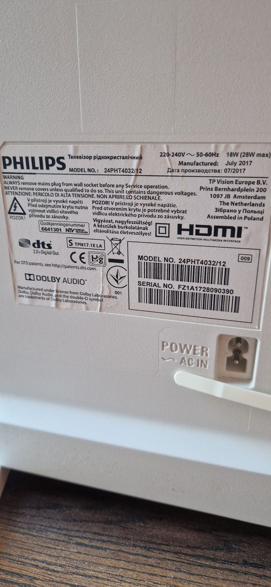 Telewizor Phillips 24 cale