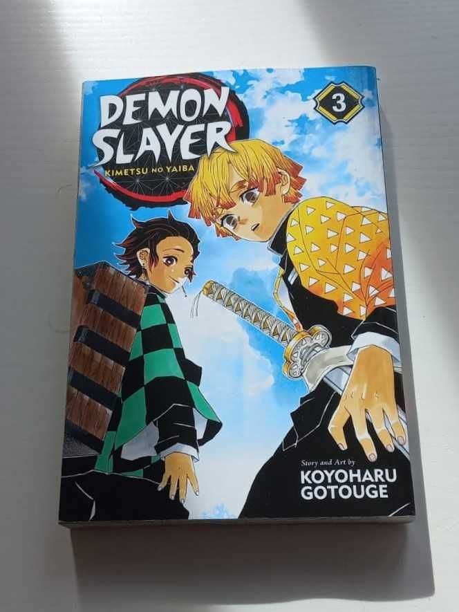 Livros mangá Demon Slayer 3, 4, 5 (English ver.)