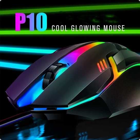 Rato Gaming P10 RGB com fio 1.35m 1200DPI —ENVIO GRÁTIS—PROMOÇÃO—