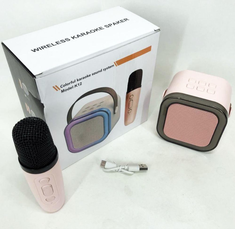 Колонка караоке з підсвіткою і мікрофоном Bluetooth