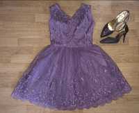 Nowa, elegancka sukienka fioletowa Chi Chi London