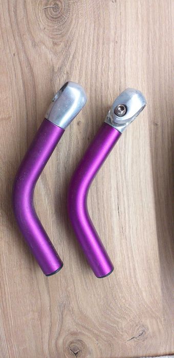 Rogi kierownicy Retro Mtb różowe purpurowe