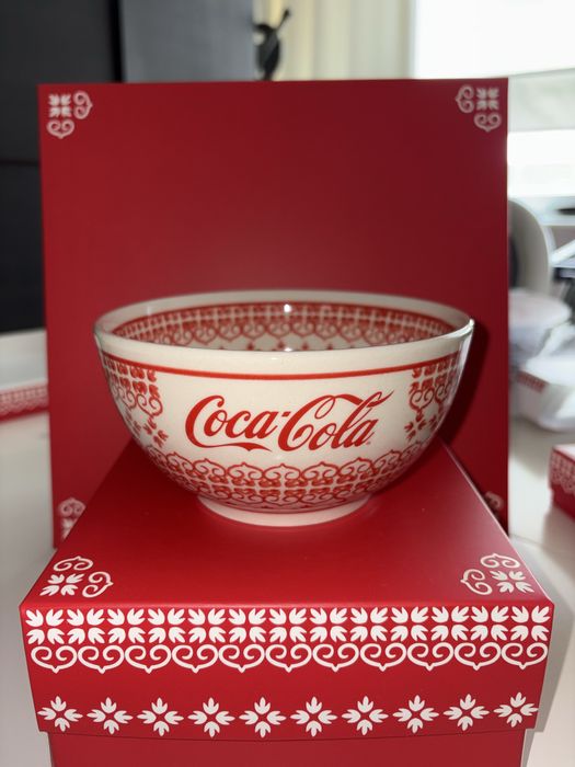 Coca-cola X Bolesławiec Limitowany zestaw (Talerz + miska + kubek)